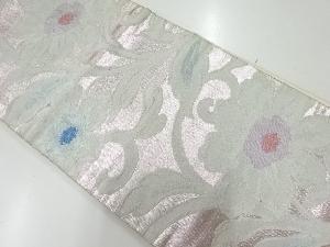 アンティーク　花唐草模様織出し袋帯（材料）